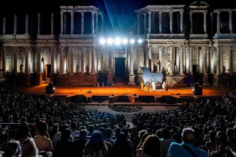 Merida, Spain, Aug 15 2024, Ancient Roman Theatre in Merida Hosts