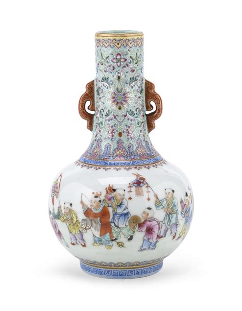 Bid Now Rare Porcelain Vase With Polychrome Enamels And Gold China