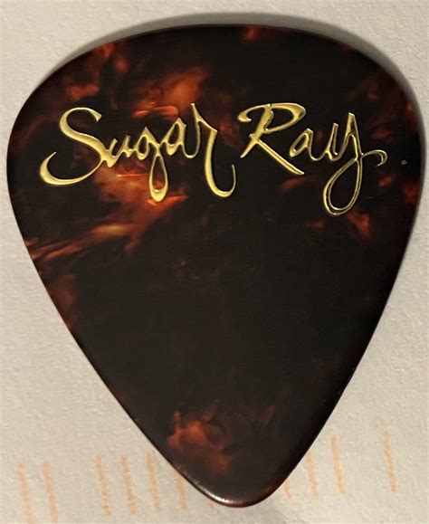 Sugar Ray Guitar Pick From Mark Mcgrath On Tour Gold Embossing On