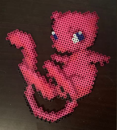 Mew Perler Bead Figurine - Etsy Hong Kong