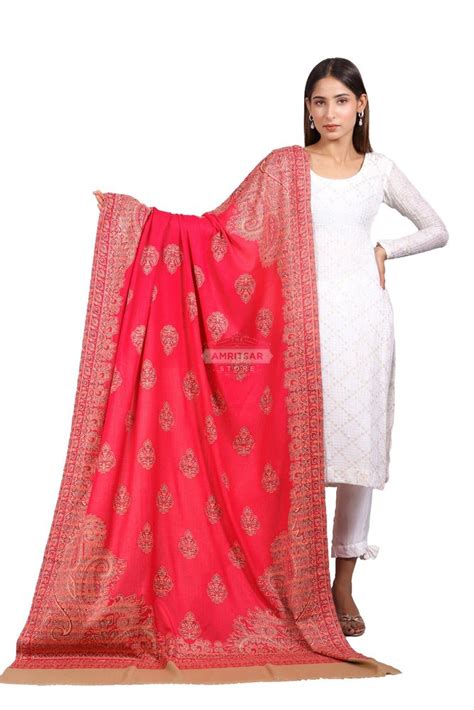 Jamawar Kashmiri Warm Shawl For Women Soft Warm Paisley Pattern