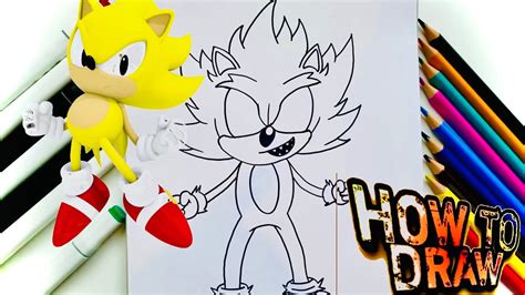 Dibuja Y Colorea A Sonic Draw And Color Super Sonic Youtube