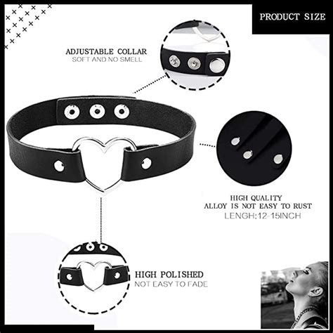 Lolias Piezas Gargantilla G Tica Collar Cuero Punk Clav Cula Cadena