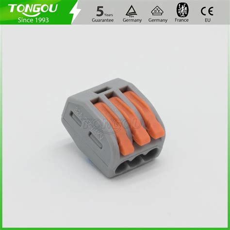 10 Pcslot Wago Type 222 413 Universal Compact Wire Wiring Connector 3 Pin Conductor Terminal