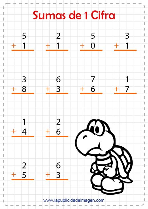 Sumas de números de una cifra Recursos Educativos para Maestros