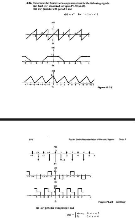 Solved 3 22 Determine The Fourier Series Representations Chegg