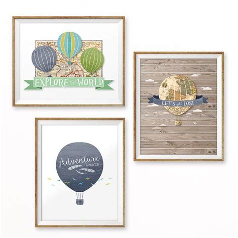 Hot Air Balloon Nursery Art Instant Download 8x10 And Etsy Hot Air