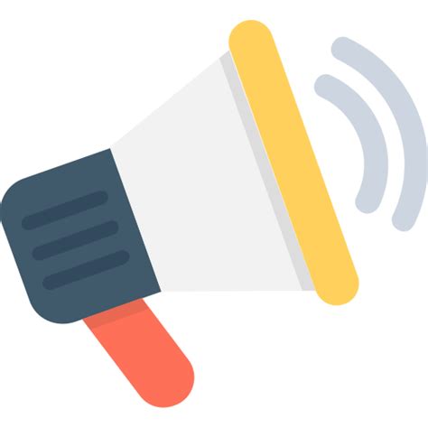 bullhorn loud hailer loudspeaker megaphone speaking trumpet icon