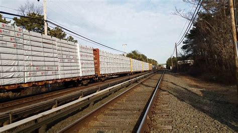 Long Freight Train On The Lirr Tracks Youtube