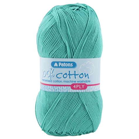 Patons 100% Cotton 4 Ply Knitting Yarn, 100g Balls | Outback Yarns