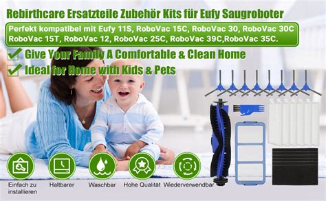 Amazon de Rebirthcare Zubehör für Eufy für RoboVac 11S 30 30C 35C 15C