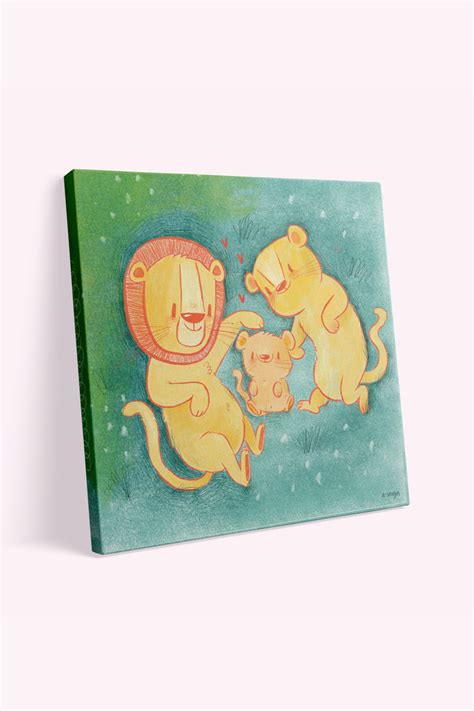 Lion Family Canvas Wall Art – Alicia Souza