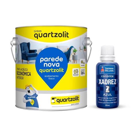 Kit Tinta Acrilico Eco Branco Neve Gl L Xadrez Azul Ml Shopee