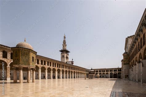 Damascus, Syria - May, 2022: The Umayyad Mosque, also known as the Great Mosque of Damascus ...