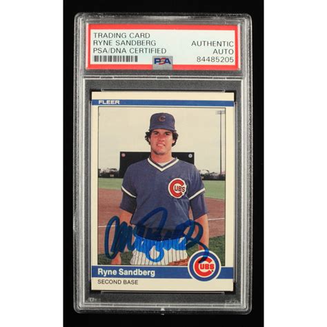 Ryne Sandberg Signed 1984 Fleer 504 PSA Pristine Auction