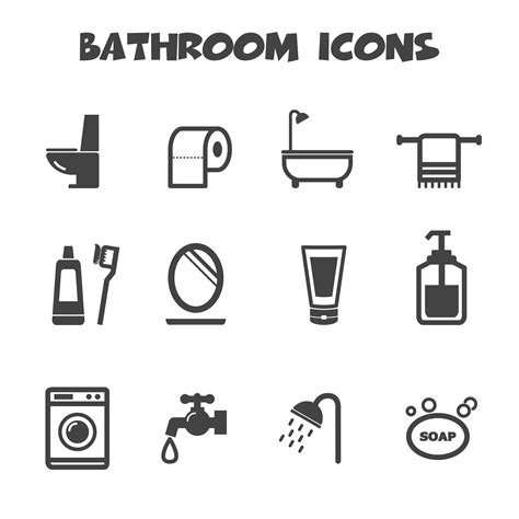 bathroom icons symbol 629422 Vector Art at Vecteezy