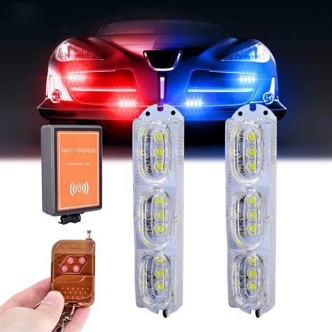 Wireless Remote Control Emergency Strobe Warning Lights 2x9 Leds 18w