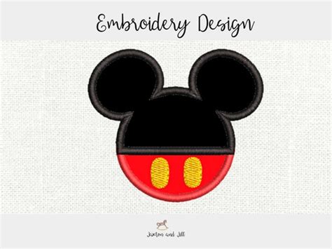 Mickey Mouse Ears Applique Machine Embroidery Design Boy Etsy