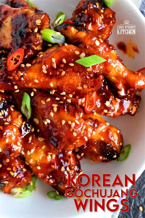 Korean Gochujang Chicken Wings Lord Byrons Kitchen Spicy Chicken Wings Recipe Wing Sauce