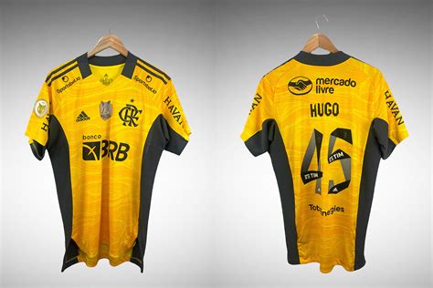 Flamengo 2021 Camisa de Goleiro Tam M N 45 Hugo Brechó do Futebol