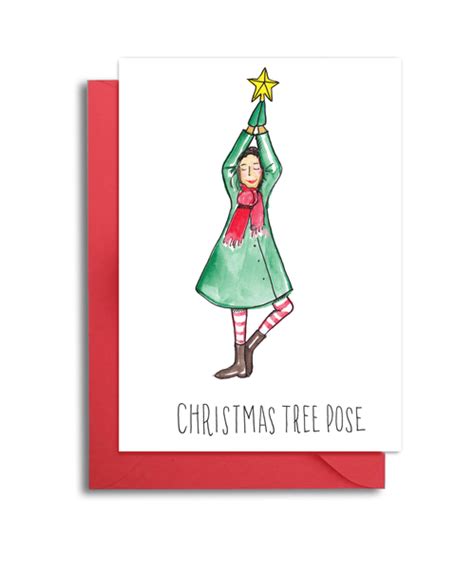 Christmas Tree Pose Card – Slow Poke Press