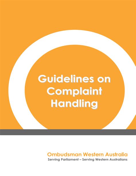 Guidelines On Complaint Handling