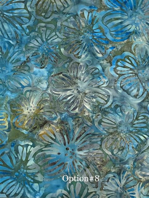 Batik Fabric Blue Batik Fabric Batik By The Half Yard Blue Fabric Fabric By The Half Yard Etsy