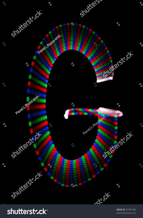 Bright Rainbow Letter G On Black Stock Illustration 52581406 | Shutterstock