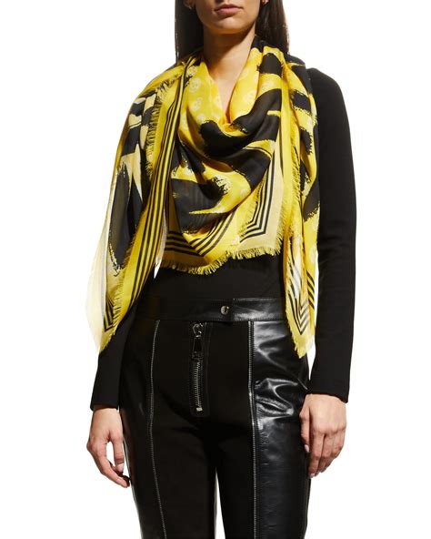 Alexander McQueen Skull Wool Scarf Neiman Marcus