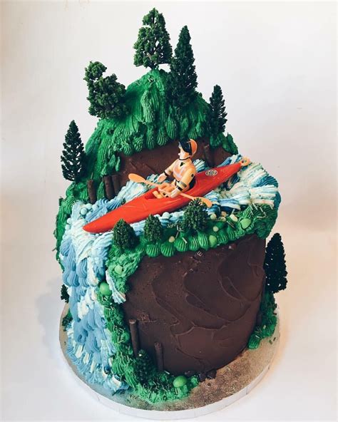 My Friend Made A Kayak Cake Homemade Kayak Cake Themed Cakes Cake