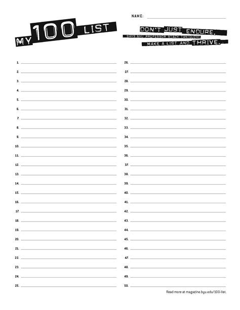 Pdf Count List Printable Only Printable And Fillable Digital