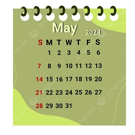 Calendar May Png Meara Jeannette