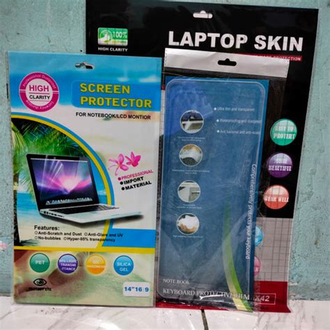 Jual PAKET Anti Gores 14 Pelindung Keyboard Dan Body Laptop Plastik