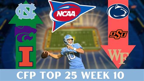 College Football Playoff Top 25 Rankings Week 10 Youtube