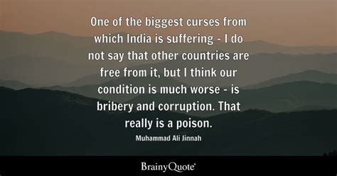 Muhammad Ali Jinnah - One of the biggest curses from which...