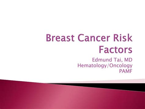 Ppt Breast Cancer Risk Factors Powerpoint Presentation Free Download Id2203323