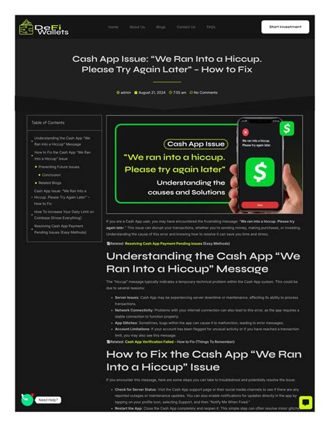 Ppt Cash App Issue We Ran Into A Hiccup Please Try Again Later