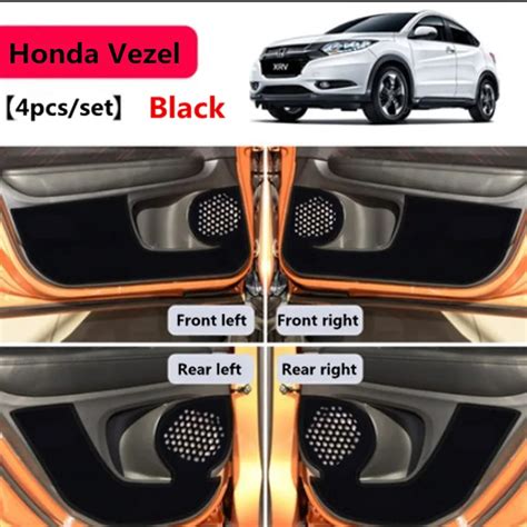 TAIJS Anti Kick Car Door Mat For HONDA VEZEL 4pcs Set Auto Door Dust