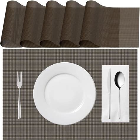 Lot De 6 Sets De Tables PVC 30x45cm Tapis De Table Lavable