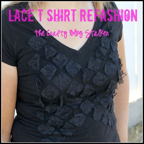 Lace T Shirt Refashion The Crafty Blog Stalker