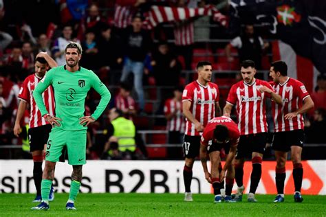 Atlético sem argumentos no jogo em casa do Athletic Bilbau