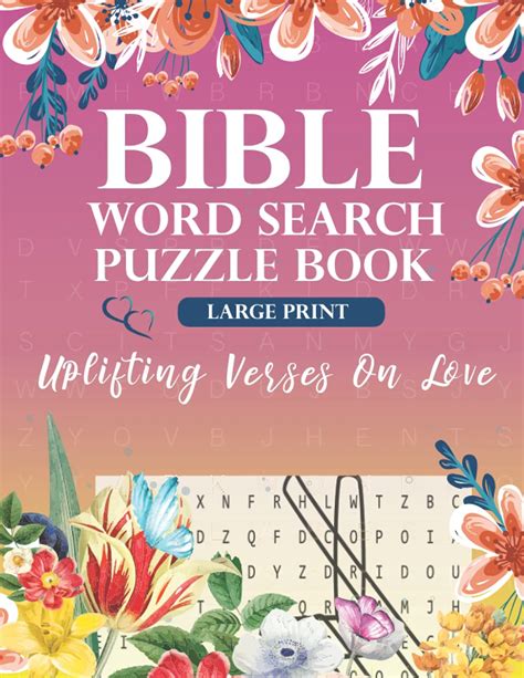 Bible Word Search Puzzle Book Large Print Uplifting Verses On Love