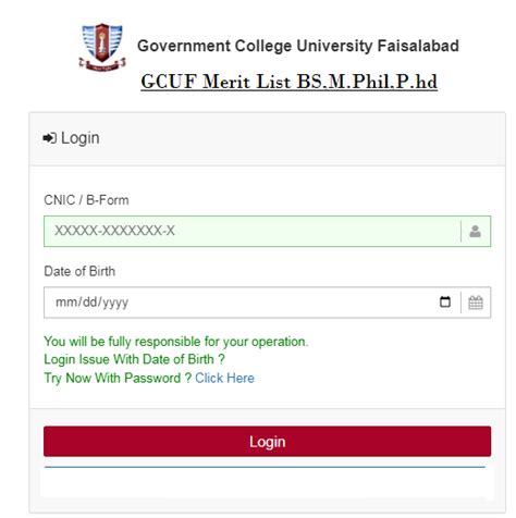 GCUF Merit List 2024 Check Online BS MS MPhil And PhD