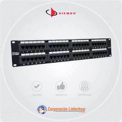 Patch Panel De Puertos Cat Siemon Corporaci N Lintech Sur