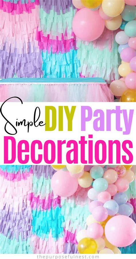 DIY Party Decorations - The Purposeful Nest