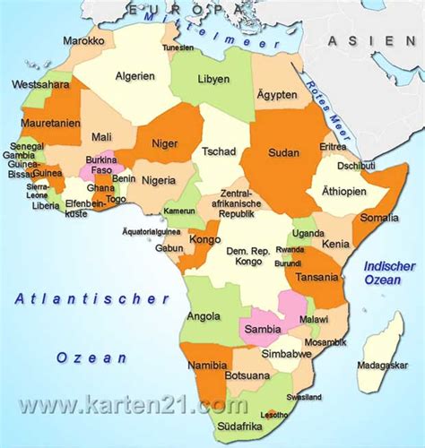 Karte Von Afrika