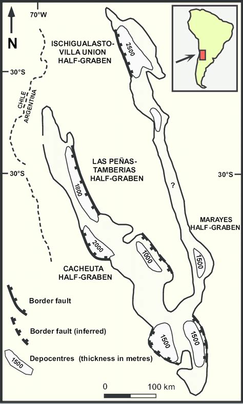 Distribution Of Triassic Rift Basins In West Argentina With The Three Download Scientific