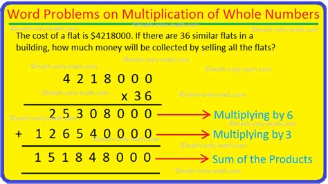 Word Problems On Multiplication And Division Of Whole Numbers Example