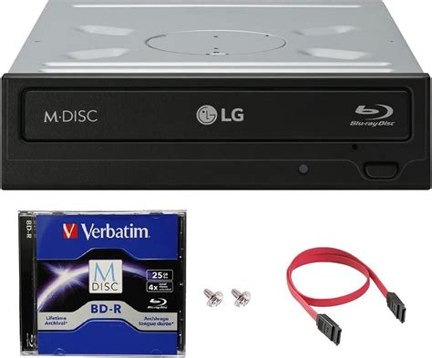 Lg Wh16ns40 16x Blu Ray Bdxl Dvd Cd Internal Burner Drive Bundle With