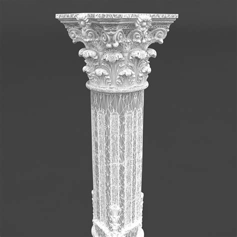 Classic Pattened Column 01 3d Model Turbosquid 1517195